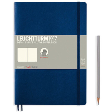 LEUCHTTURM1917 Composition B5 Softcover notitieboek Navy blanco