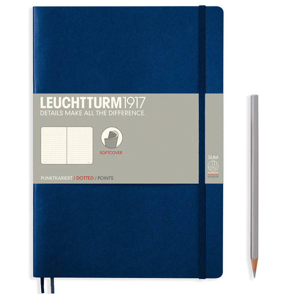 LEUCHTTURM1917 Composition B5 Softcover notitieboek Navy dotted