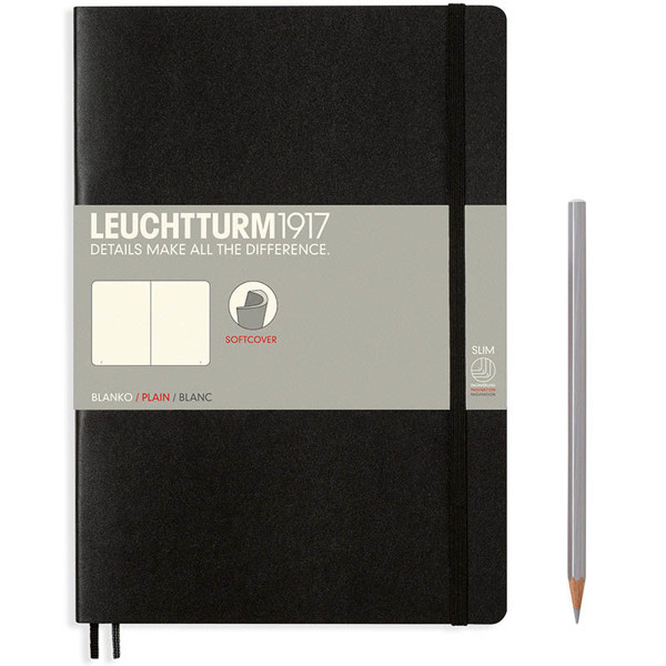 LEUCHTTURM1917 Composition B5 Softcover notitieboek Black blanco