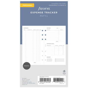 Filofax Personal  interieur Expense Tracker