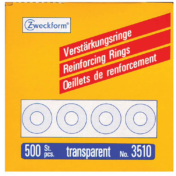 versterkingsringen Zweckform 3510 transparant 500stuks