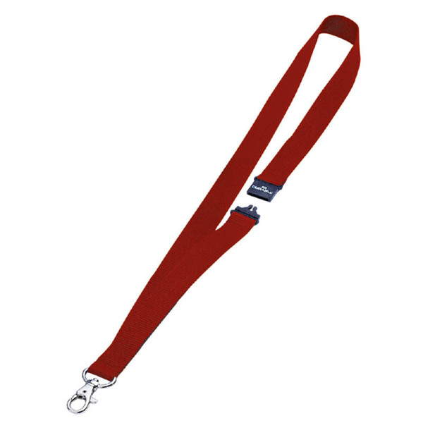 textielkoord Durable keycord met karabijnhaak rood