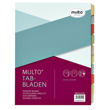 tabbladen Multo    23-gaats  10 delig karton 180gr