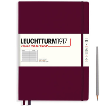 LEUCHTTURM1917 Master Classic A4+ notitieboek Port Red gelijnd