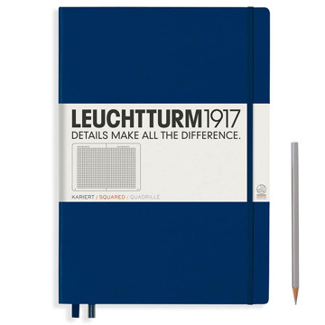 LEUCHTTURM1917 Master Classic A4+ notitieboek Navy geruit