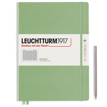 LEUCHTTURM1917 Master Slim A4+ notitieboek Sage geruit