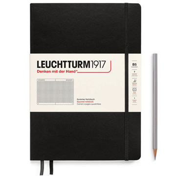 LEUCHTTURM1917 Composition B5 notitieboek Black geruit