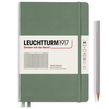 LEUCHTTURM1917 Medium A5 notitieboek Olive geruit