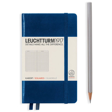 LEUCHTTURM1917 Pocket A6 notitieboek Navy geruit