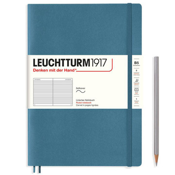 LEUCHTTURM1917 Composition B5 Softcover notitieboek Stone Blue gelijnd