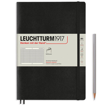 LEUCHTTURM1917 Composition B5 Softcover notitieboek Black geruit