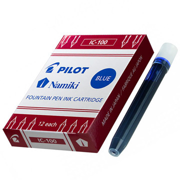 Pilot inktpatronen IC100 Blue  12stuks