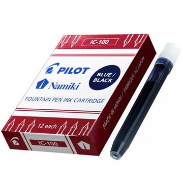 Pilot inktpatronen IC100 Blue / Black  12stuks