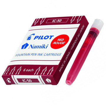 Pilot inktpatronen IC 50 red 6stuks