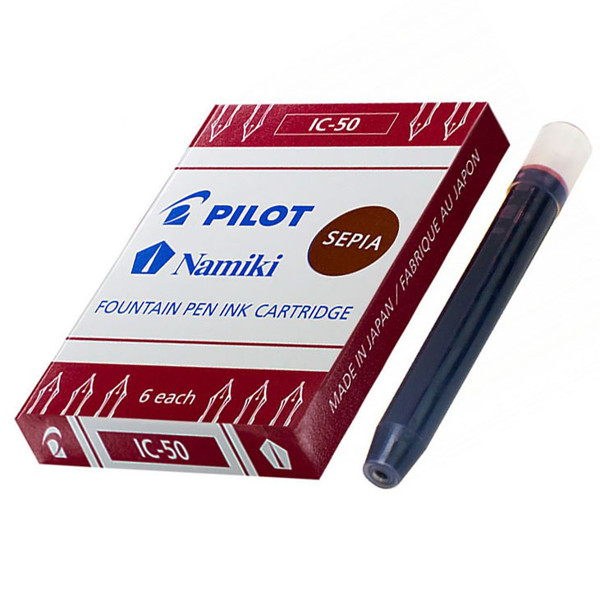 Pilot inktpatronen IC 50 sepia 6stuks