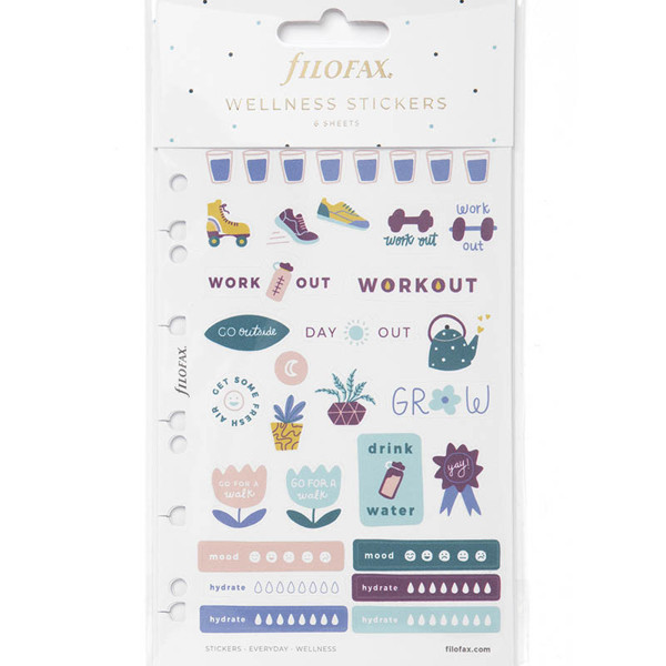 filofax Multi-fit Stickers Everyday Wellness 6vel