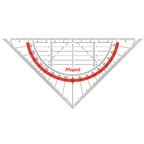 geodriehoek Maped 160mm flexibel transparant 