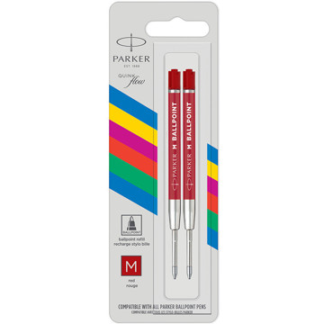 Parker balpenvulling Economic rood 1.0mm medium - 2stuks