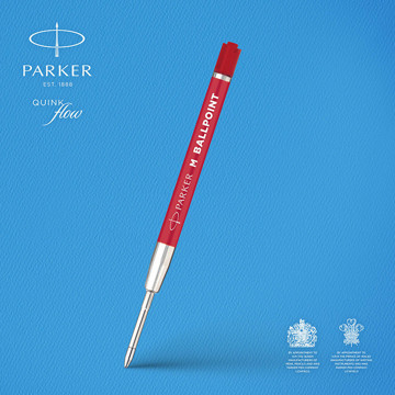 Parker balpenvulling Economic rood 1.0mm medium - 2stuks