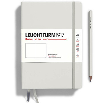 LEUCHTTURM1917 Medium A5 notitieboek Light Grey blanco