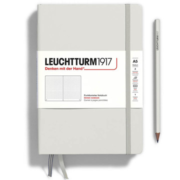 LEUCHTTURM1917 Medium A5 notitieboek Light Grey dotted