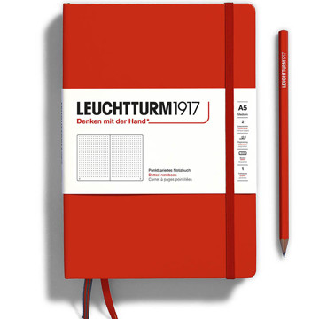 LEUCHTTURM1917 Medium A5 notitieboek Fox Red dotted