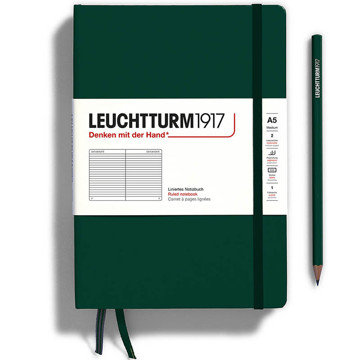 LEUCHTTURM1917 Medium A5 notitieboek Forest Green gelijnd