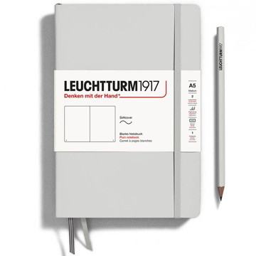 LEUCHTTURM1917 Medium A5 Softcover notitieboek Light Grey blanco