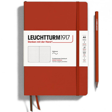 LEUCHTTURM1917 Medium A5 Softcover notitieboek Fox Red dotted