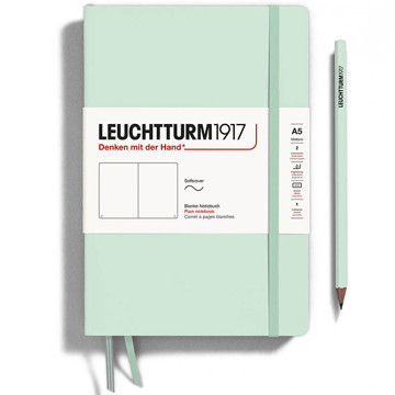 LEUCHTTURM1917 Medium A5 Softcover notitieboek Mint Green blanco