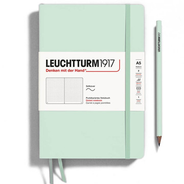 LEUCHTTURM1917 Medium A5 Softcover notitieboek Mint Green dotted