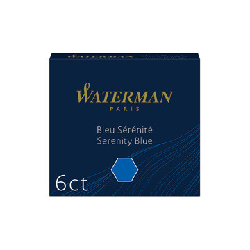 Waterman inktpatronen international mini 6stuks Serenity Blue - blauw