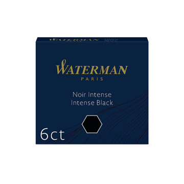 Waterman inktpatronen international mini 6stuks Intense Black - zwart