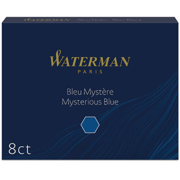 Waterman inktpatronen nr.23 standaard 8stuks Mysterious Blue - blauw / zwart