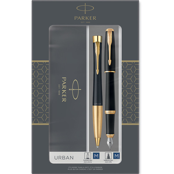 Parker Urban Black GT schrijfset balpen en vulpen