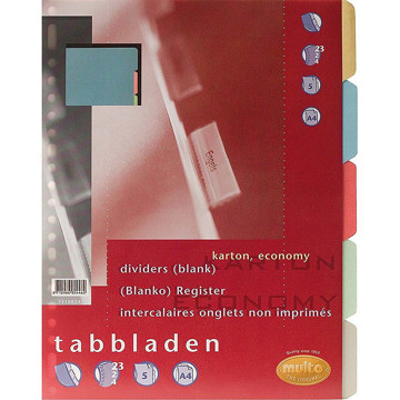 tabbladen Multo economy 23-gaats 5 delig karton 