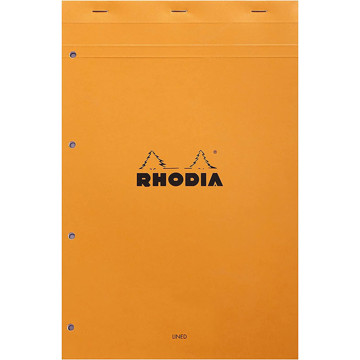 Rhodia notitieblok No.19 A4+ gelijnd  wit papier 4-gaats
