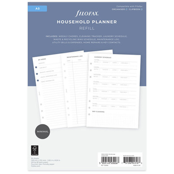 Filofax Notebook A5  interieur Household Planner