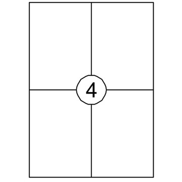 etiket Quantore 105.0x148.0mm 100vel  400stuks (A6)