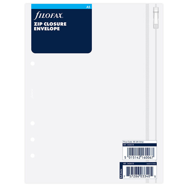 filofax A5 zip lock envelop