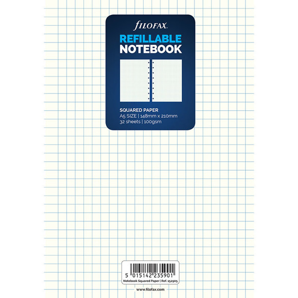 Filofax Notebook A5  geruit 5mm