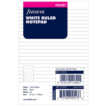 Filofax Pocket notitieblok gelijnd