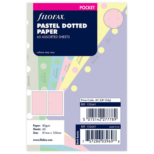 Filofax Pocket papier dotted pastel