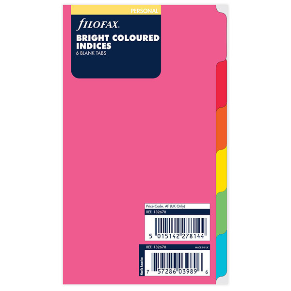 filofax Personal index 6-tabs blanco bright