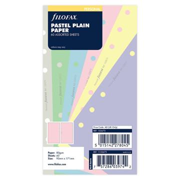 filofax Personal papier blanco pastel