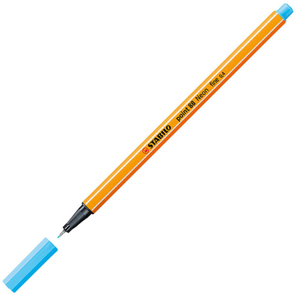 fineliner Stabilo point 88-031 neon blauw