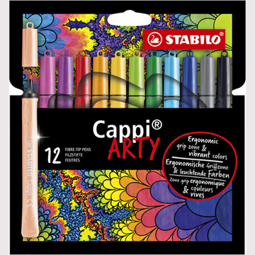 viltstift Stabilo Cappi Arty - 12 kleuren