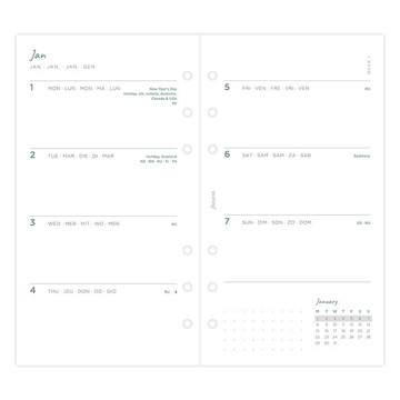 filofax Personal calendarium 2024 7 dagen op 2 pagina's  Eco