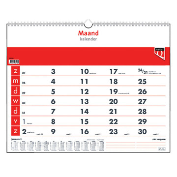 kalender Quantore 2022 maandkalender spiraal