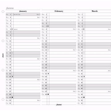 filofax A4 jaarplanner verticaal